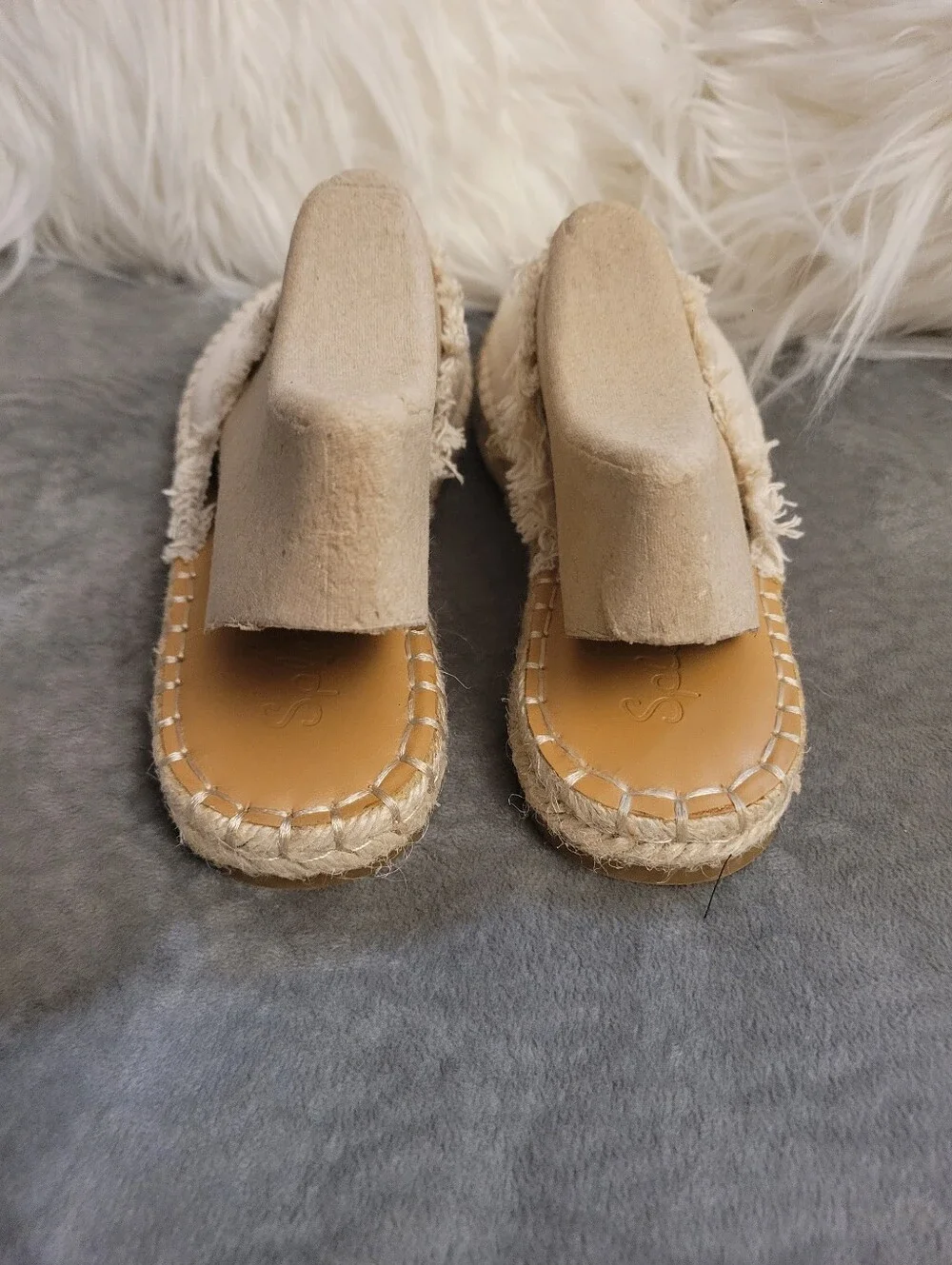 Splendid, Beige Canvas Fringe Espadrille Slip-On - Women
